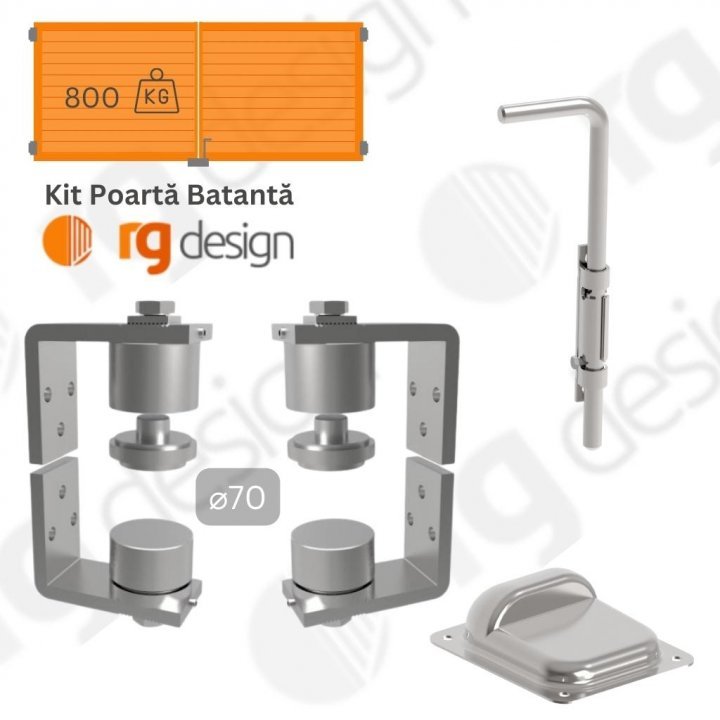 Set complet accesorii poarta batanta, deschidere max 5 m si 400 kg pe canat